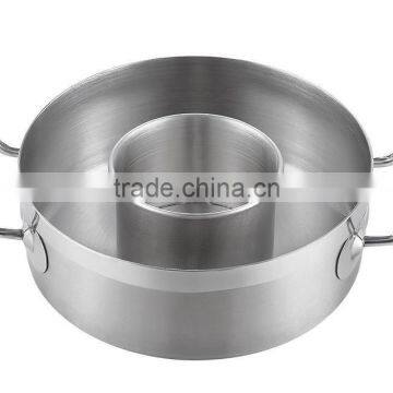 Two Handle Stainless Steel Child-Mother Relation Pot Without Lid