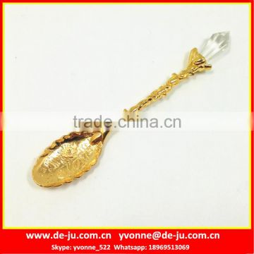 Artificial Diamonds Decorative Coffee Stirring Spoon