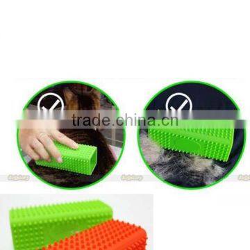 Eco-friendly high quality silicone brush for pet / pet groom pro grooming brush