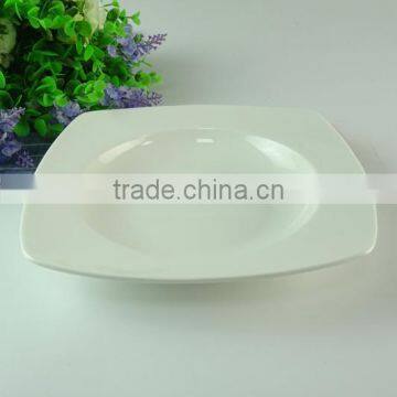 Stock Hot Selling Cheap Porcelain Square Soup Plate , Cheap Ceramics Dinner Plate photo-2