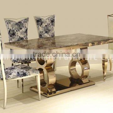 Dubai Design Rose Golden Dining Table for Banquet photo-5
