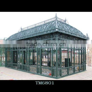 galvanized steel and glass green house / glass green house