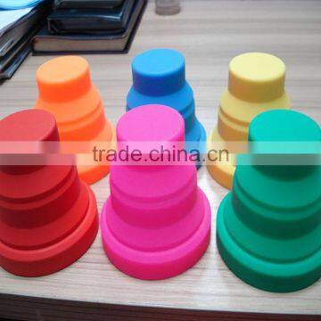 Silicone Folding Cup Telescopic Collapsible With Lid Outdoor Travel Camping photo-6