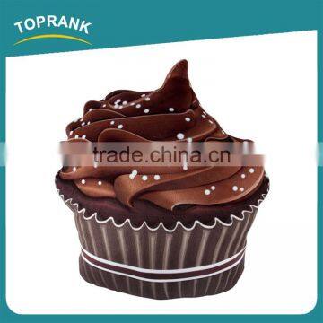 Toprank New Design 3D Print Soft Plush Cupcake Shaped Cushion Pillow Sofa Decorative Cushion photo-5
