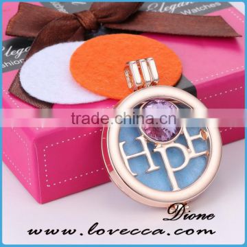 35mm Hope Coin Perfume Diffuser Necklace with 65cm Gold Chain