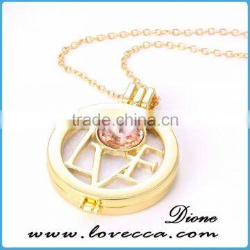 2017 Hot New Products Gold Locket Designs Diamond Diffuser Perfume Locket photo-5