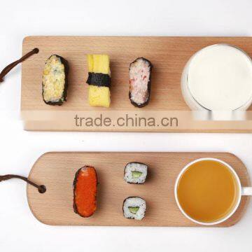 Wholesale Price Unfinished Solid Beech Sushi Serving Tray photo-6