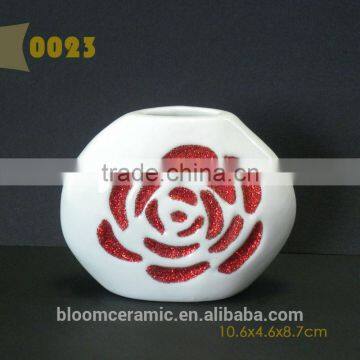 Red Ceramic Flower Vases photo-3