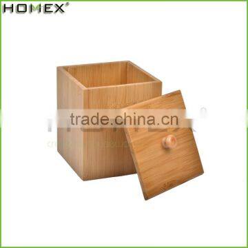 Home Natural Bamboo Lid Caddy Food Canister/Homex_Factory