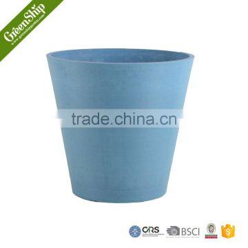 Green Plastic Wood Stone UV Protective Large Garden Decorative Plain Surface Planters photo-2