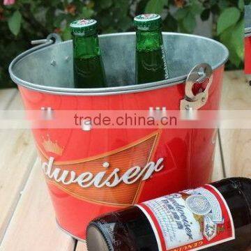 Newest Metal Beer Bucket Ice Barrel Decoration Pail With Attractive Printing photo-4