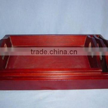 lacquered small wooden tray wholesale