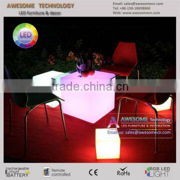 waterproof luminous square cube table (cb400)