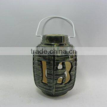 hanging ceramic antique lantern