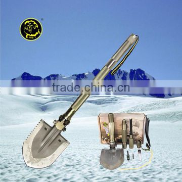 New Model Multi-Function Folding Shovel Axe Hoe Hammer Knife Flint Survival Tool