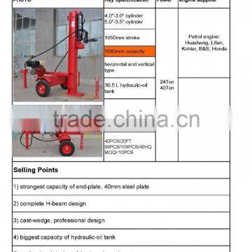 1050mm Petrol 4 Stroke Trailer Mounted Hydraulic Log Splitter, Mechanical Log Splitter, Towable ce Log Splitter photo-6