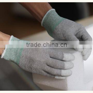 NMSAFETY EN388 4131 nylon/carbon knitted liner anti-slip ESD working gloves/protective gloves