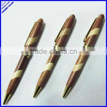 2 color twist high quality popular wood pens