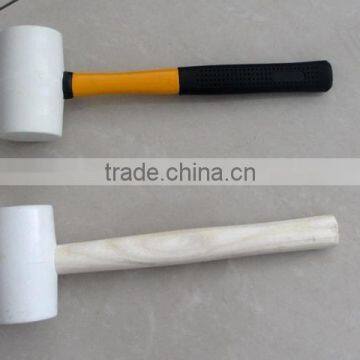White Colored Rubber Mallet Hammer With Wooden Handle photo-2
