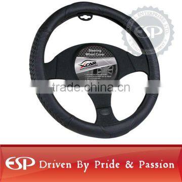 #19592 38cm diameter Genuine Leather Cool Steering wheel cover