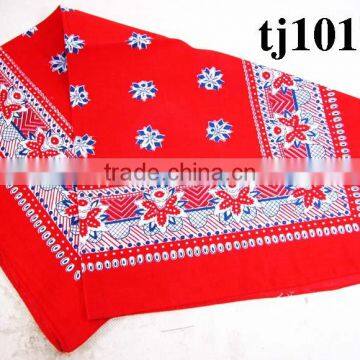 Stylish Multifunctional Red Lattice Bandana as Neckerchief, Headwear, Etc. photo-4