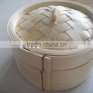 5" Diameter Chinese Natural Designed Bamboo Dim Sum Steamer photo-4