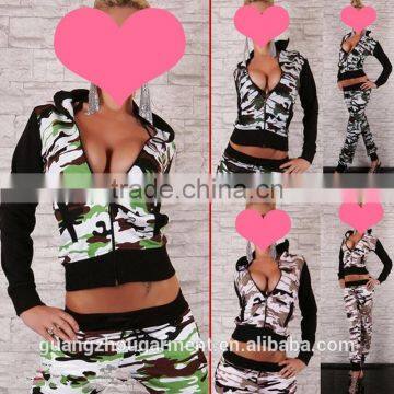 NEW SEXY WOMENS HOT HOODIE SPORTS WEAR CAMO