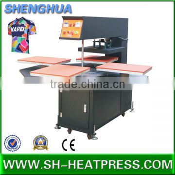 Four 4 stations auto hot press machine tshirt sublimation machine