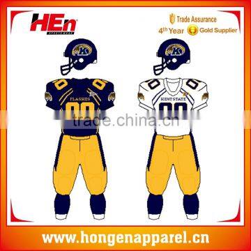 Hongen apparel heat transfer black American football jersey Capless sleeves football jersey