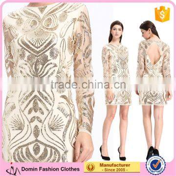 Domin New Fashion Beading and Sequin Ladies Clothes Dress