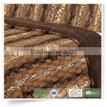 100% Polyester Hand Made PV Fleece Quilt Pillow Cover Bed Sets Animal Fur Design photo-4