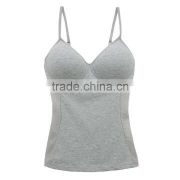 OEM/ODM Service Sexy Women Adjustable Strap Built In Bra Tank Tops Body Underwear For Sleeveless