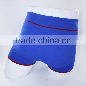 Blue Seamless Underwear Men Boxers Briefs photo-4