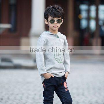 2014 kids autumn winter grey Cotton fleece coat