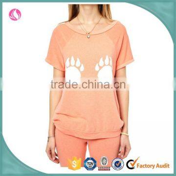 Wholesale lovely cotton womens loungewear pajamas