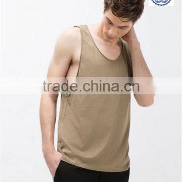 wholesale plain design loose racer back tank tops for men