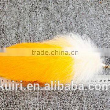 Colorful Fox Fur Keychains 100% Real Fox Fur Rehinstone Tail Bag Pendants Accessory photo-5