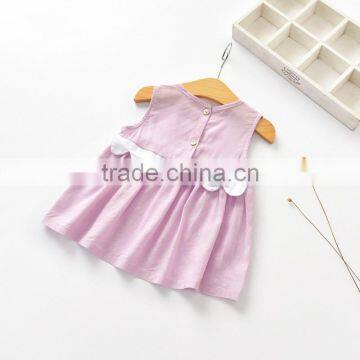 S33570W Loose Cotton Children Blouses for Girls Tops Summer 2017 New Vest Blouse photo-5