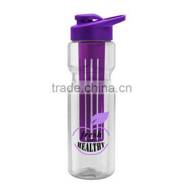 USA Made 28 oz. Bottle with Long Infuser & Snap Lid - BPA-free, features a long, infuser basket and comes with your logo