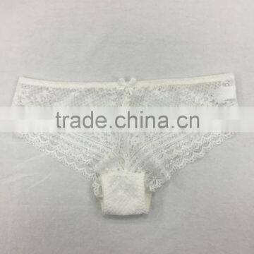 Ladies White Lace Transparent Underwear Sexy Bra Panty Set photo-5