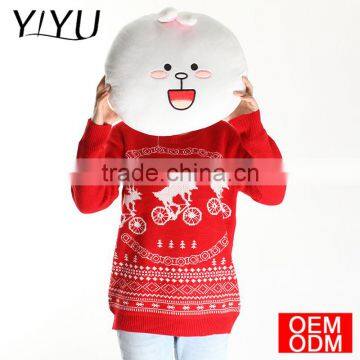 2017 Fashion Womens Cotton or Acrylic Pullover Ugly Christmas Sweater Reindeer photo-3