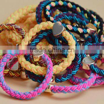Candy Color Heart Hair Rope Elastic Hairbands photo-3