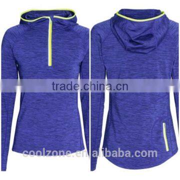 New fashion collection long sleeve winter running top custom hoodies for lady