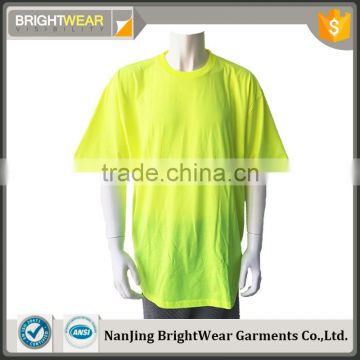 Men's hi vis simple short sleeve jersey high visilbility t-shirt