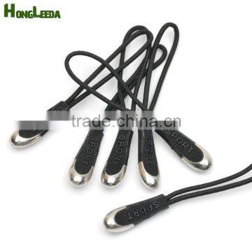 Slip-resistant zipper puller fashion black plastic / nickle metal apparel luggage bag sportwear 003