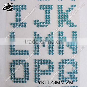 Self Adhesive Rhinestone Sticker 3MM Acrylic Letter Pattern Sticker Decal photo-2