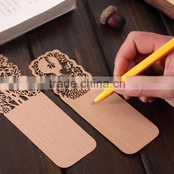 Korean Stationery Craft Through Carved Wooden Bookmark photo-3