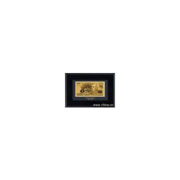 Austria Gold Banknote Wooden Frame
