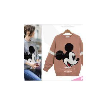 Bigger Sizes Of New Fund Of 2015 Autumn Winters Is Women\'\'s Clothing, Cartoon Mickey Elastic Knit, Sweater Lady\'\'s Coat