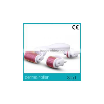 180/600/1200 needle, three roller head , the most popular derma roller for acne scar removal